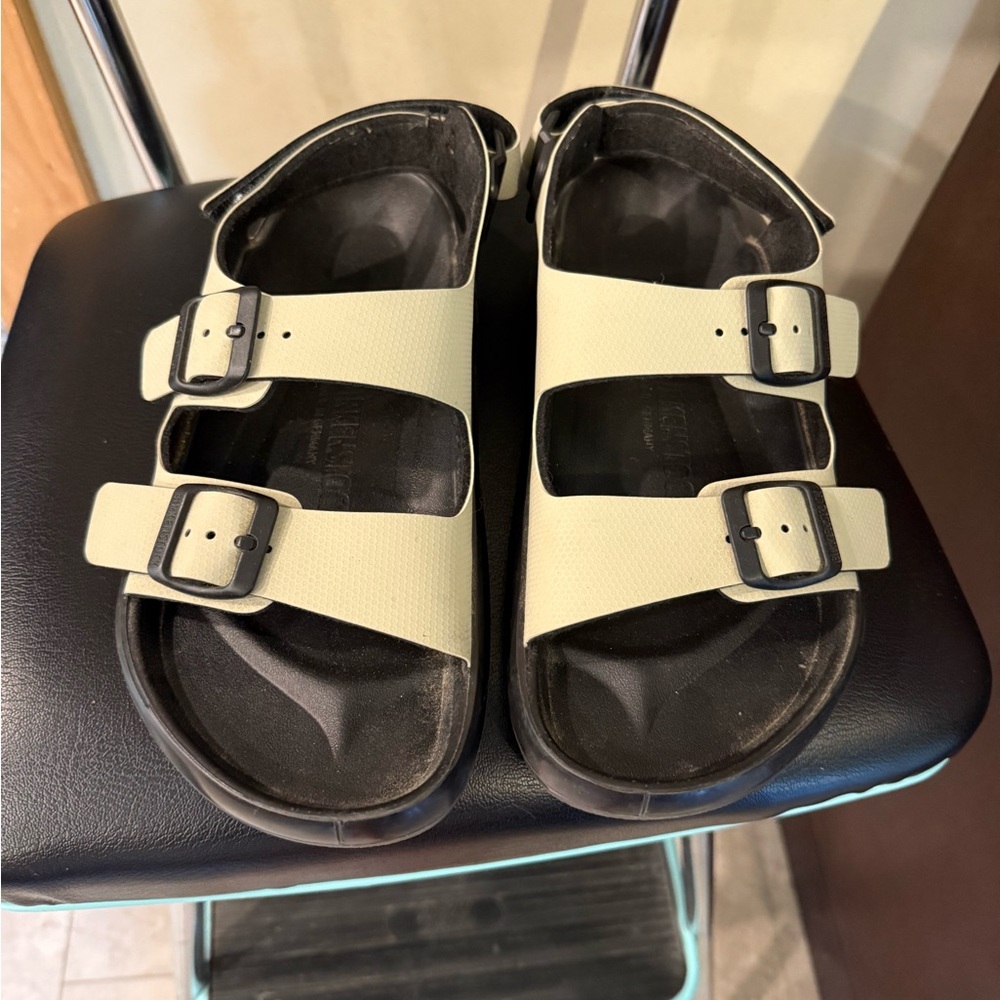 Khaki Double Buckle Birkenstock Sandals